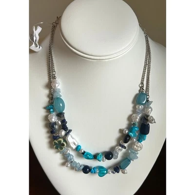 Collar Gargantilla Free People Steal the Show en Azul Turquesa Tonal Foto 1 de 4