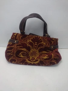 VTG Etienne Aigner Mini Double Handle Tapestry Chenille Purse Handbag Satchel  - Picture 1 of 19