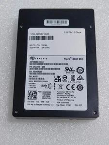 Seagate Nytro 3332 7.68TB SSD SAS 12G Server Hard Drive Dell HP XS7680SE70084 - Afbeelding 1 van 2