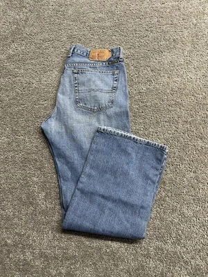 Vintage Men's Lucky Brand Dungarees Jeans Button Fly Size 34X32 Distressed USA  - Image 1 of 4