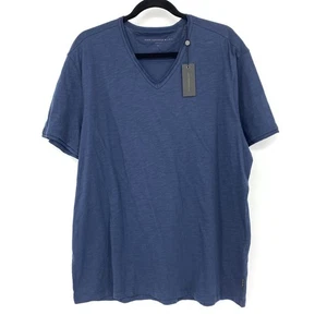 John Varvatos Star USA V-Neck T-Shirt Herren Gr. XL Blau Kurzarm NEU - Bild 1 von 8