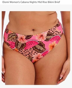Elomi Women's Cabana Nights Mid Rise Bikini Brief 3XL - Picture 1 of 4