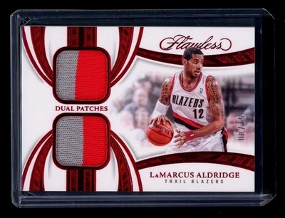 2024 Panini Flawless LaMarcus Aldridge Dual Game Used Prime Patch Ruby /15 - Image 1 of 2