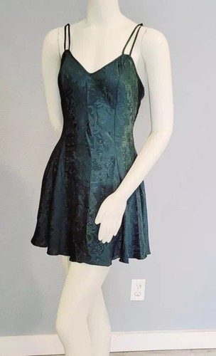 UNDERCOVER RARO ABITO CORTO SLIP VERDE BABYDOLL VICTORIA'S SECRET ETICHETTA ORO VINTAGE ANNI 90