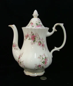 ROYAL ALBERT LAVENDER ROSE   BONE CHINA  COFFEE POT WITH LID - Picture 1 of 7