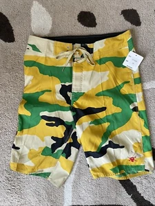 Vintage NEU Stussy Herren CAMO Boardshorts Größe 30 Camp ungefüttert Surfen 90er Y2K - Bild 1 von 4