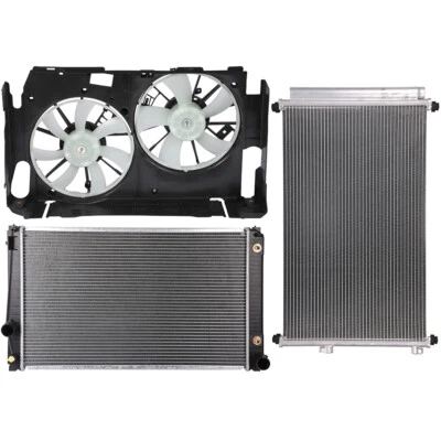 Electric Radiator Condenser Cooling Fan Kit For 2009 2010-2012 Toyota RAV4 06-08 - Image 1 of 4