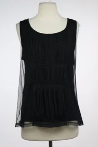 Fenn Wright Manson Womens Top Size L Black Blouse Sleeveless Casual Shirt - Picture 1 of 5
