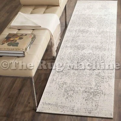FORTUNA SILVER GREY MEDALLION ANTIQUE STYLE TRADITIONAL RUG RUNNER 80x400cm *NEW - Image 1 of 4