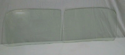 Windshield Glass Willys Jeep M38A1  CJ3B 1949 1950 1951 1952 1953 1954 Clear 2pc - Image 1 of 2