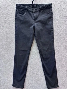 Kut From The Kloth Jeans Wmns Size 10 (32x31) Diana Skinny Black Wash Distressed - Picture 1 of 10