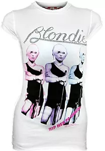 Amplified Blondie Strass Rip Her To Shreds Rock Star Vintage VIP T-Shirt XS/S 36 - Picture 1 of 3