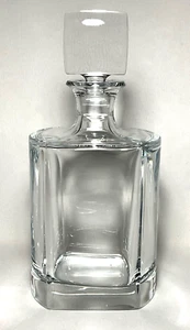 ROGASKA ~ Schöne klare dicke Kristall 10" QUADRATISCHE WHISKEY KARAFFE (Manhattan) - Bild 1 von 6