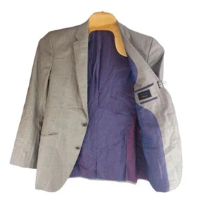 Ted Baker London Endurance 44 L grau Wolle Double Vent Blazer Sport Mantel Jacke - Bild 1 von 5