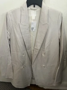 Women’s H&M Beige Blazer Size Med Tall. NWT - Picture 1 of 10