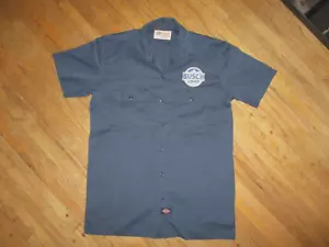 BUSCH LIGHT WORK SHIRT vtg Beer Delivery Guy Patch Uniform Dickies MEDIUM - Picture 1 of 5