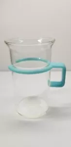 1 BODUM Bistro Light blue Star Trek Handle Glass Mug Coffee Espresso Tea Cup - Picture 1 of 7