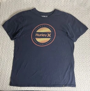 Hurley Men's Sz L Circle Die Logo Crewneck Tee T-Shirt in Black Heather - Picture 1 of 3