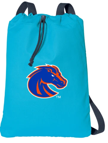 BOISE STATE COTTON Drawstring Bag COOL BLUE BOISE STATE BACKPACKS - NOT NYLON!! Cover