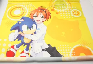 Sonic the Hedgehog Love Live Rin Hoshizora & Sonic tapestry SEGA 2015 - Picture 1 of 12