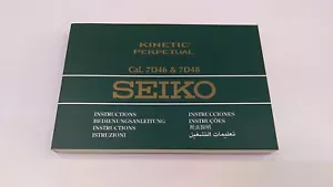 Orologio SEIKO KINETIC Perpetuo Manuale Istruzioni Originali Cal.7D46 & 7D48 - Foto 1 di 1