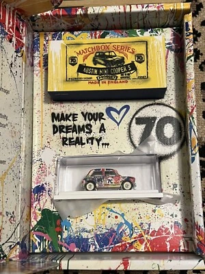 Matchbox X Mr Brainwash Creations Exclusive 1964 Austin Mini Cooper S Wheels Art - Image 1 of 4