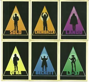 2018 TOPPS STAR WARS SOLO A STAR WARS STORY SILHOUETTE CHASE SET #SL1-SL11 - Foto 1 di 4