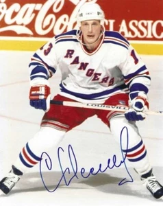 Signed 8x10 SERGEI NEMCHINOV  New York Rangers Autographed  Photo - COA - Picture 1 of 1