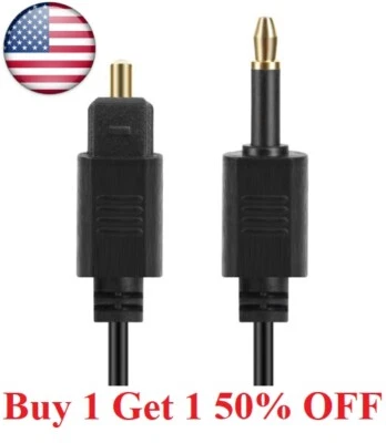 Cable de audio óptico digital SPDIF Toslink Plug Jack de 3,5 mm Toslink a Mini Toslink Foto 1 de 4