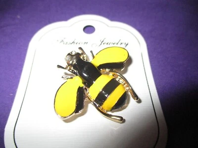 Joyería de moda abejorro dorado y negro Foto 1 de 4