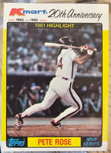 1982 Topps Kmart Pete Rose #44 Philadelphia Phillies