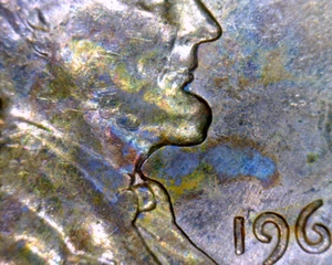 1964-D cent struck through Reverse - DDO Double Die Variety #6402 - Picture 1 of 8