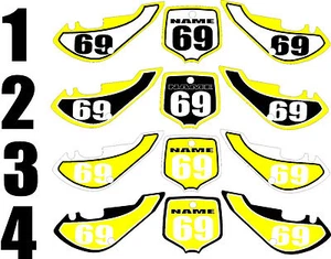 2006-2015 Suzuki RM65 RM 65 Number Plates Side Panels Graphics Decal - Picture 1 of 1