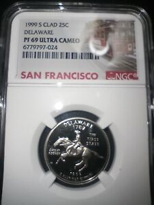 PF69 1999-S CLAD Washington Quarter Delaware NGC NICE COIN FOR  COLLECTION #024