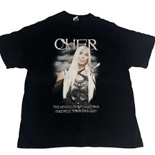 VTG Cher Never Can Say Goodbye Farewell Tour 2002 Concert Tee Black Shirt Sz XL