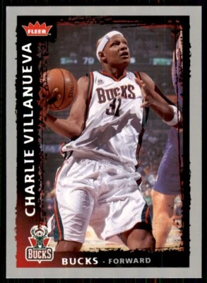2008-09 Fleer Charlie Villanueva Milwaukee Bucks #83 NBA Basketball Card - Image 1 of 2