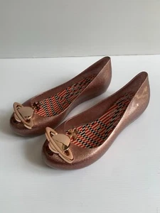 Vivienne Westwood Orb ballet pumps EU 37 UK 4 VGC Anglomania glitter shoes - Picture 1 of 11