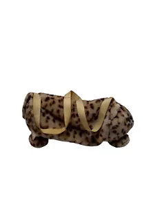 Vintage Leopard Cheetah Plush Bag Purse 16” Fuzz Buddy’s ~ I3 - Picture 1 of 5