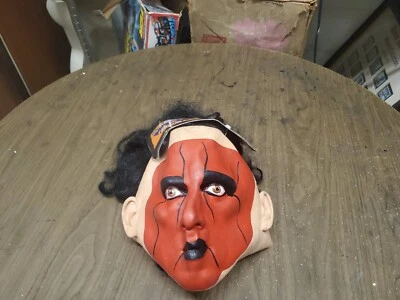 Vintage 90s The Paper Magic Group WCW Sting Wrestler Halloween Mask Red Face - Image 1 of 4