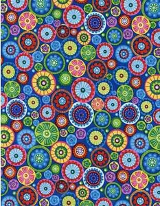 1 Yard Piece NEW MEDALION Design 100% Cotton TIMELESS TREASURES FABRIC - Picture 1 of 1