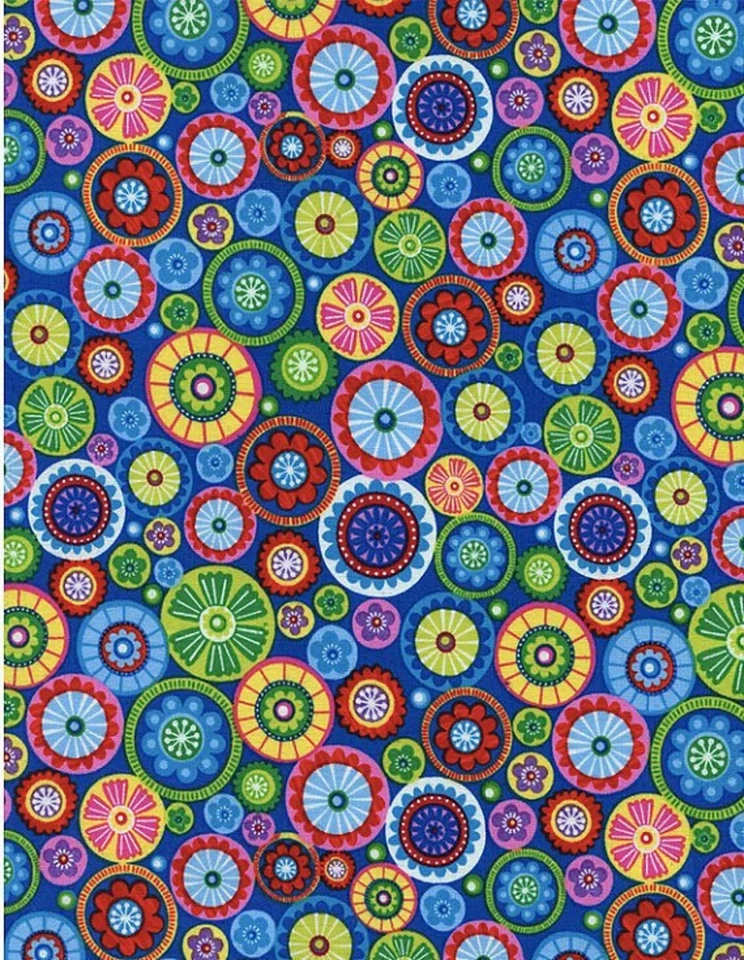 Parafuso de 60 jardas design medalhão floral 100% algodão TECIDO TESOUROS ATEMPORAIS - Imagem 1 de 1