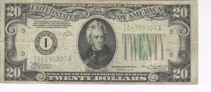 1934 Series Twenty Dollars $20 Federal Reserve Note Minneapolis - Picture 1 of 2