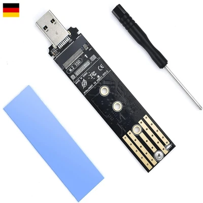 ELUTENG M.2 NVME NGFF USB Adapter, 10Gbps USB 3.1 Gen2 M2 SSD, USB zu PCIE NV... - Bild 1 von 4