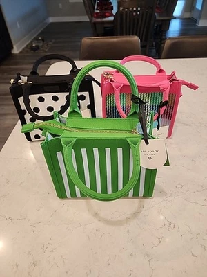 Kate Spade New York X Target Purse Bag Set Lot Striped Polka Dot Plaid - Image 1 of 4