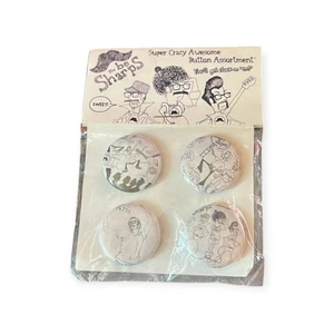 The Be Sharps Punk Band Button Set - Versiegelt 0,75" Vintage Zum Selbermachen Zine Art Pack - Bild 1 von 2