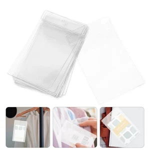12 Pcs PVC Index Label Covers Reusable Card Sleeves For Office Use - Picture 1 of 12