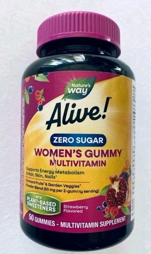 Nature's Way Alive! Zero Sugar Women’s Multivitamin 50 Ct Gummies EXP 7/31/25 - Image 1 of 1