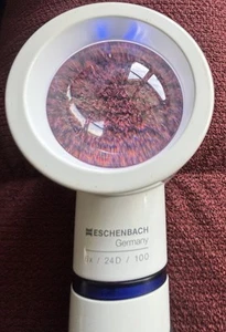 6x / 24D/ 100 Eschenbach Germany LED Lighted Hand Stand Magnifier Reading Aid - Picture 1 of 8