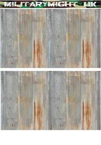 1 32 - 1 35 SCALE DIORAMA BRICK STONE ROAD WALL SETS CORRUGATED SHEETING SET 2 - Picture 1 of 1