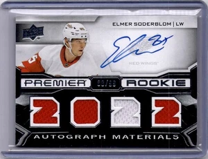 Elmer Soderblom Premier Rookie Autograph Materials "2022" /99 2022-23 UD Premier - Picture 1 of 2